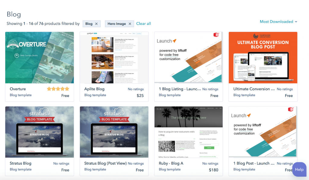 blog template marketplace